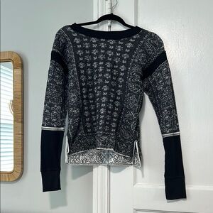Free People Stevie Layering Top Black and White